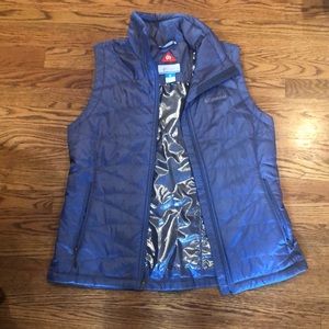 Large lavender Columbia omni heat/insulated vest